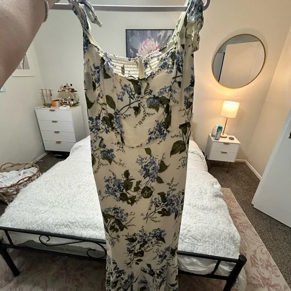 Reformation Dress in Blue and Green Floral - Picture 4 of 4